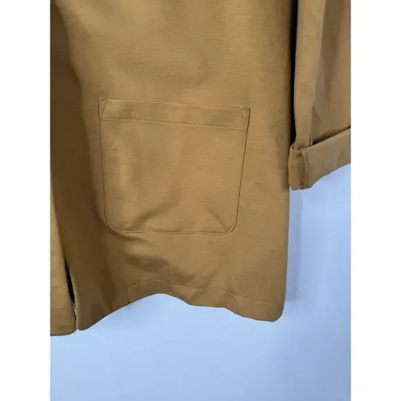 Garnet Hill Knit Relaxed Blazer Womens Sz 8 Praline Brown Camel Academia‎ $169 - Picture 4 of 12